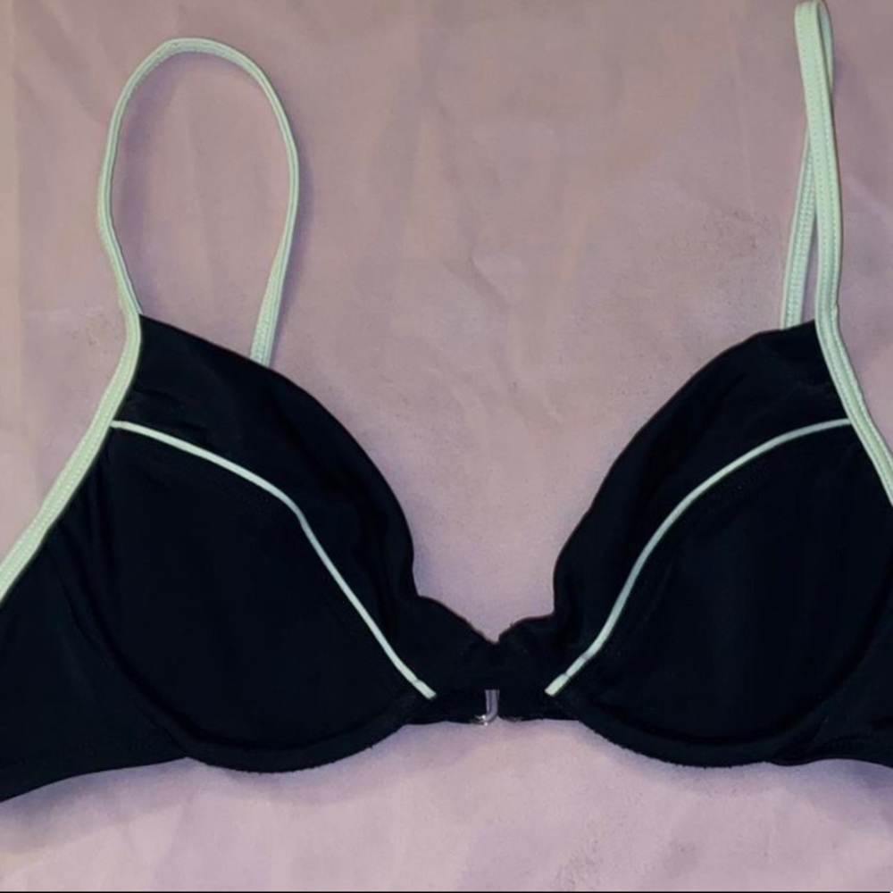 Vintage Victoria’s Secret black and white bikini top